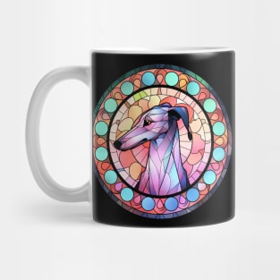 Stained Glass Greyhound Dog Mug